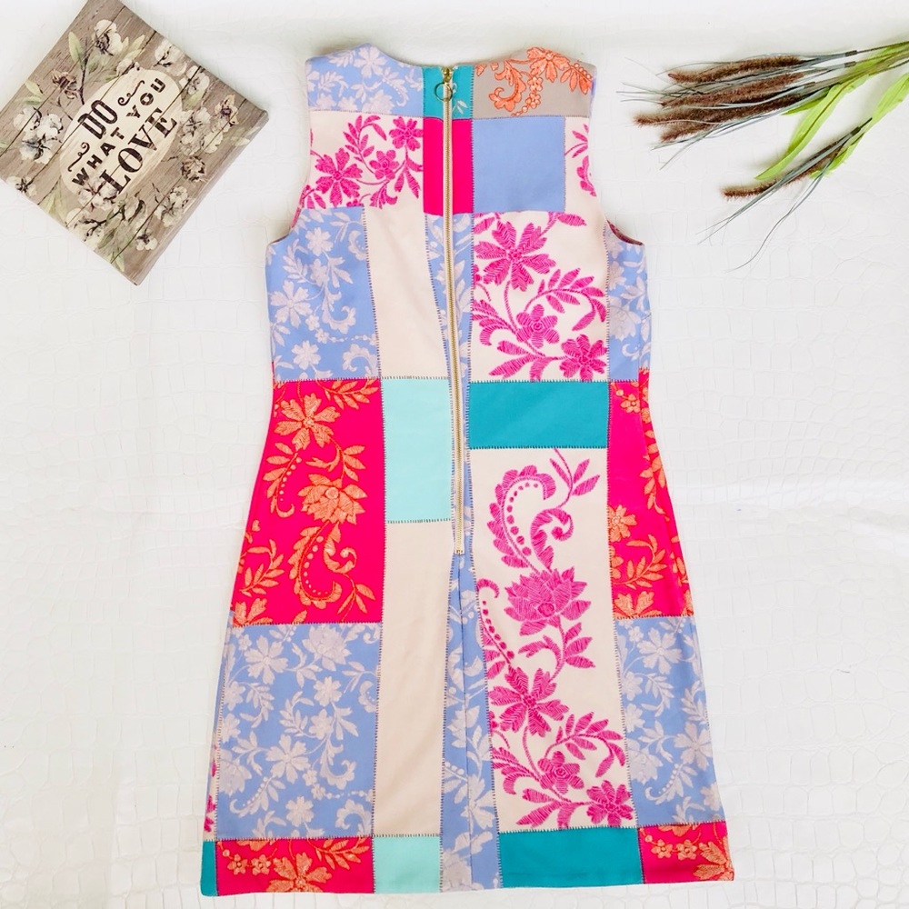 Nordstrom Taylor Multi Patchwork Shift Dress - image 4